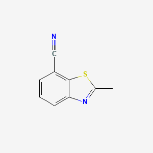 molecular formula C9H6N2S B1407285 7-Cyano-2-methylbenzothiazole CAS No. 1261563-44-3