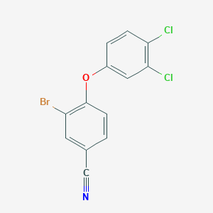 molecular formula C13H6BrCl2NO B1407296 3-Bromo-4-(3,4-dichlorophenoxy)benzonitrile CAS No. 1548389-32-7
