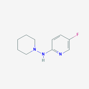 molecular formula C10H14FN3 B1407298 5-Fluoro-N-(piperidin-1-yl)pyridin-2-amine CAS No. 1548754-99-9