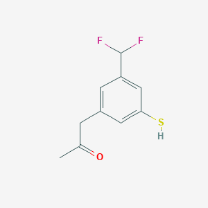 1-(3-(Difluoromethyl)-5-mercaptophenyl)propan-2-one