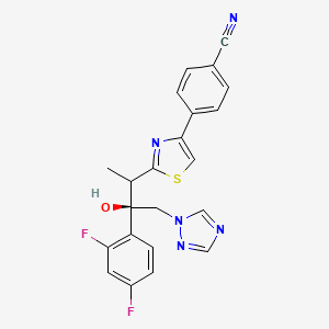 4-[2-[(3R)-3-(2,4-difluorophenyl)-3-hydroxy-4-(1,2,4-triazol-1-yl)butan-2-yl]-1,3-thiazol-4-yl]benzonitrile