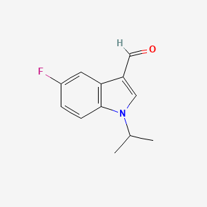 molecular formula C12H12FNO B1407307 5-fluoro-1-isopropyl-1H-indole-3-carbaldehyde CAS No. 1350760-86-9