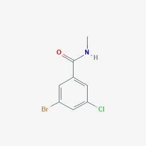 molecular formula C8H7BrClNO B1407308 3-Bromo-5-chloro-N-methyl-benzamide CAS No. 1532970-00-5