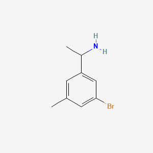 molecular formula C9H12BrN B1407311 1-(3-Bromo-5-methylphenyl)ethan-1-amine CAS No. 1270405-73-6