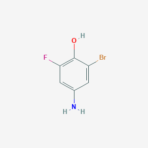 molecular formula C6H5BrFNO B1407316 3-Bromo-5-fluoro-4-hydroxyaniline CAS No. 1783544-55-7