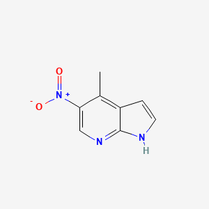 molecular formula C8H7N3O2 B1407317 4-methyl-5-nitro-1H-pyrrolo[2,3-b]pyridine CAS No. 1511867-22-3