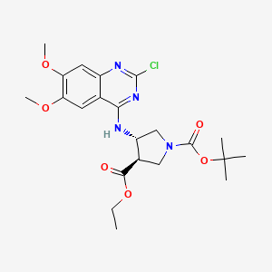 1,3-Pyrrolidinedicarboxylic acid, 4-[(2-chloro-6,7-diMethoxy-4-quinazolinyl)aMino]-, 1-(1,1-diMethylethyl) 3-ethyl ester, (3R,4S)-rel-