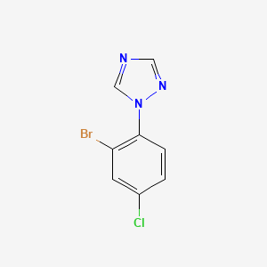 molecular formula C8H5BrClN3 B1407322 1-(2-Bromo-4-chlorophenyl)-1H-1,2,4-triazole CAS No. 1779784-38-1