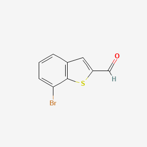 molecular formula C9H5BrOS B1407323 7-Bromo-1-benzothiophene-2-carbaldehyde CAS No. 19075-47-9