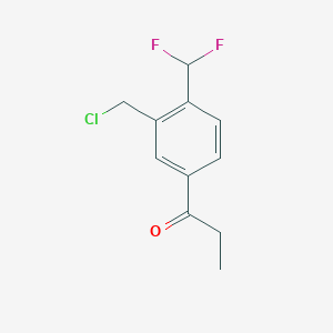 1-(3-(Chloromethyl)-4-(difluoromethyl)phenyl)propan-1-one