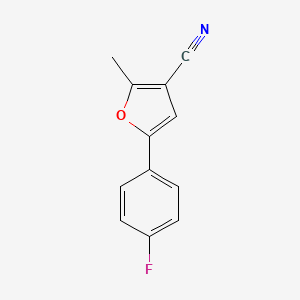 molecular formula C12H8FNO B1407325 5-(4-Fluoro-phenyl)-2-methyl-furan-3-carbonitrile CAS No. 1501382-06-4