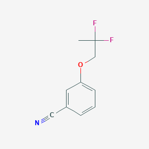 molecular formula C10H9F2NO B1407326 3-(2,2-Difluoropropoxy)benzonitrile CAS No. 1783595-20-9