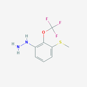 1-(3-(Methylthio)-2-(trifluoromethoxy)phenyl)hydrazine