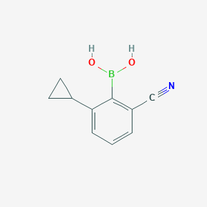 molecular formula C10H10BNO2 B14073287 (2-Cyano-6-cyclopropylphenyl)boronic acid 