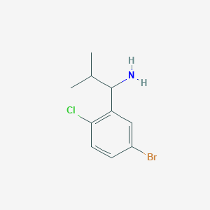 molecular formula C10H13BrClN B1407330 1-(5-Bromo-2-chlorophenyl)-2-methylpropan-1-amine CAS No. 1270471-62-9