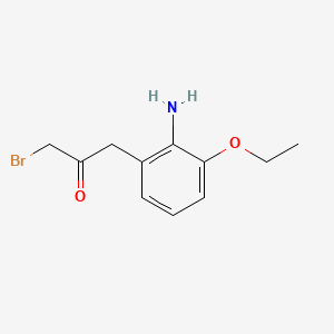 molecular formula C11H14BrNO2 B14073326 1-(2-Amino-3-ethoxyphenyl)-3-bromopropan-2-one 