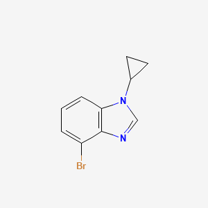 molecular formula C10H9BrN2 B1407333 4-溴-1-环丙基-1H-苯并[d]咪唑 CAS No. 1416714-50-5