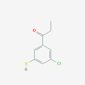 1-(3-Chloro-5-mercaptophenyl)propan-1-one