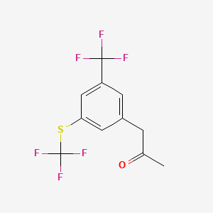 1-(3-(Trifluoromethyl)-5-(trifluoromethylthio)phenyl)propan-2-one