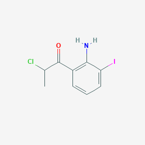 1-(2-Amino-3-iodophenyl)-2-chloropropan-1-one