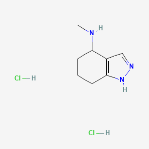 molecular formula C8H15Cl2N3 B1407342 N-Methyl-4,5,6,7-tetrahydro-2H-indazol-4-amine dihydrochloride CAS No. 2206608-60-6