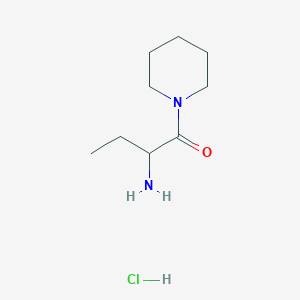 molecular formula C9H19ClN2O B1407345 [1-(哌啶-1-基羰基)丙基]胺盐酸盐 CAS No. 2197409-26-8