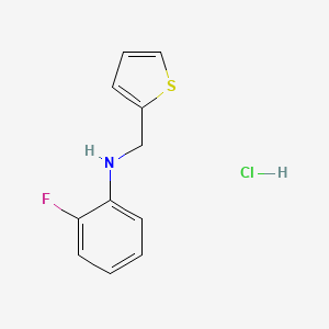 molecular formula C11H11ClFNS B1407348 (2-Fluorophenyl)(2-thienylmethyl)amine hydrochloride CAS No. 1987680-50-1