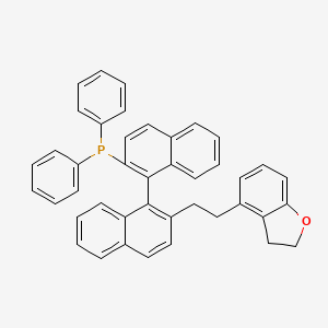 molecular formula C42H33OP B14073537 (S)-(2'-(2-(2,3-Dihydrobenzofuran-4-yl)ethyl)-[1,1'-binaphthalen]-2-yl)diphenylphosphane 