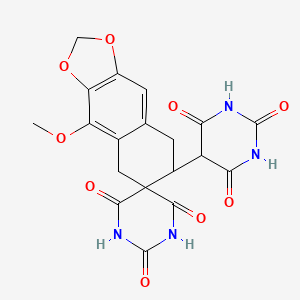 4'-methoxy-7'-(2,4,6-trioxo-1,3-diazinan-5-yl)spiro[1,3-diazinane-5,6'-7,8-dihydro-5H-benzo[f][1,3]benzodioxole]-2,4,6-trione