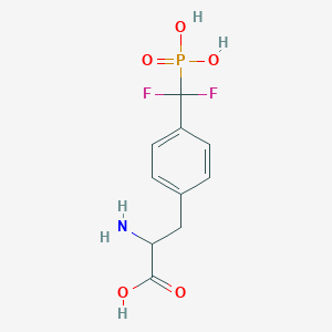 molecular formula C10H12F2NO5P B14073552 2-Amino-3-[4-[difluoro(phosphono)methyl]phenyl]propanoic acid 