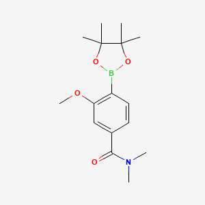 molecular formula C16H24BNO4 B1407358 3-Methoxy-n,n-dimethyl-4-(tetramethyl-1,3,2-dioxaborolan-2-yl)benzamide CAS No. 2059087-85-1