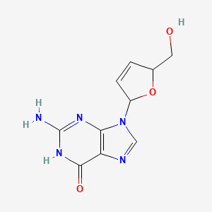 2-amino-9-[5-(hydroxymethyl)-2,5-dihydrofuran-2-yl]-1H-purin-6-one