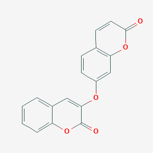 molecular formula C18H10O5 B14073589 3-[(2-Oxo-2H-1-benzopyran-7-yl)oxy]-2H-1-benzopyran-2-one CAS No. 101910-60-5