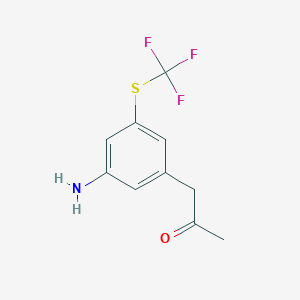 1-(3-Amino-5-(trifluoromethylthio)phenyl)propan-2-one