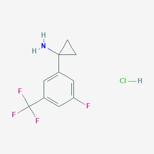 1-[3-Fluoro-5-(trifluoromethyl)phenyl]cyclopropan-1-amine hydrochloride