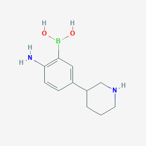 (2-Amino-5-(piperidin-3-yl)phenyl)boronic acid