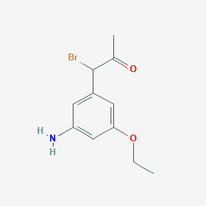 1-(3-Amino-5-ethoxyphenyl)-1-bromopropan-2-one