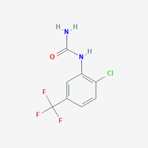 molecular formula C8H6ClF3N2O B14073646 Urea,N-[2-chloro-5-(trifluoromethyl)phenyl]- CAS No. 89983-97-1