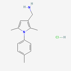 {[2,5-Dimethyl-1-(4-methylphenyl)-1H-pyrrol-3-yl]methyl}amine hydrochloride