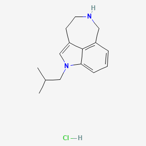 molecular formula C15H21ClN2 B1407367 1-Isobutyl-3,4,5,6-tetrahydro-1H-azepino-[5,4,3-cd]indole hydrochloride CAS No. 1417569-39-1