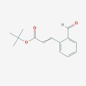 molecular formula C14H16O3 B14073682 tert-butyl 3-(2-formylphenyl)prop-2-enoate 