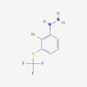 1-(2-Bromo-3-(trifluoromethylthio)phenyl)hydrazine