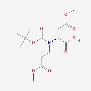 (R)-2-((tert-Butoxycarbonyl)(3-methoxy-3-oxopropyl)amino)-4-methoxy-4-oxobutanoic acid