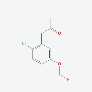 molecular formula C10H10ClFO2 B14073702 1-(2-Chloro-5-(fluoromethoxy)phenyl)propan-2-one 