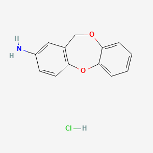 molecular formula C13H12ClNO2 B1407371 11H-dibenzo[b,e][1,4]dioxepin-2-amine hydrochloride CAS No. 1824548-00-6