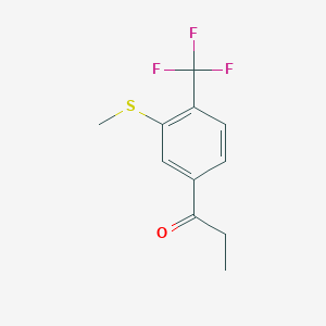 1-(3-(Methylthio)-4-(trifluoromethyl)phenyl)propan-1-one