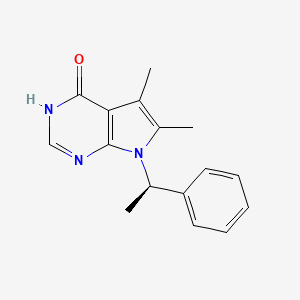 (R)-5,6-Dimethyl-7-(1-phenylethyl)-3,7-dihydro-4H-pyrrolo[2,3-d]pyrimidin-4-one