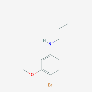 molecular formula C11H16BrNO B1407376 4-Bromo-N-butyl-3-methoxyaniline CAS No. 1545155-01-8