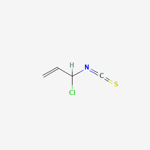 molecular formula C4H4ClNS B14073773 1-Chloroallyl isothiocyanate CAS No. 101670-64-8