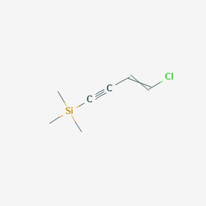 molecular formula C7H11ClSi B14073832 (4-Chlorobut-3-en-1-yn-1-yl)(trimethyl)silane CAS No. 102139-32-2